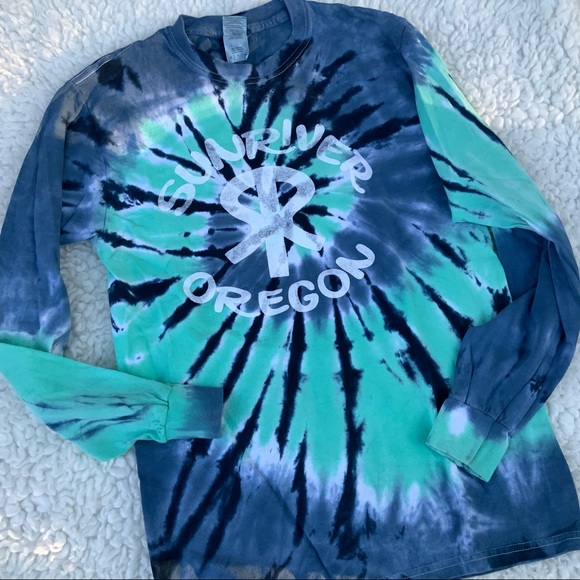 Gildan Tops - Sunriver Oregon shirt long sleeve Tie-dye T-shirt